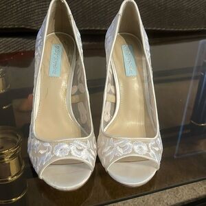 COPY - Betsey Johnson Ivory Lace Heel